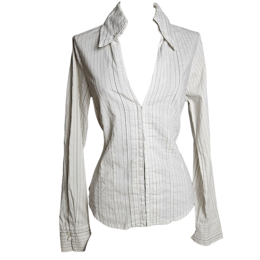 Chemise blanche fermeture agrafes