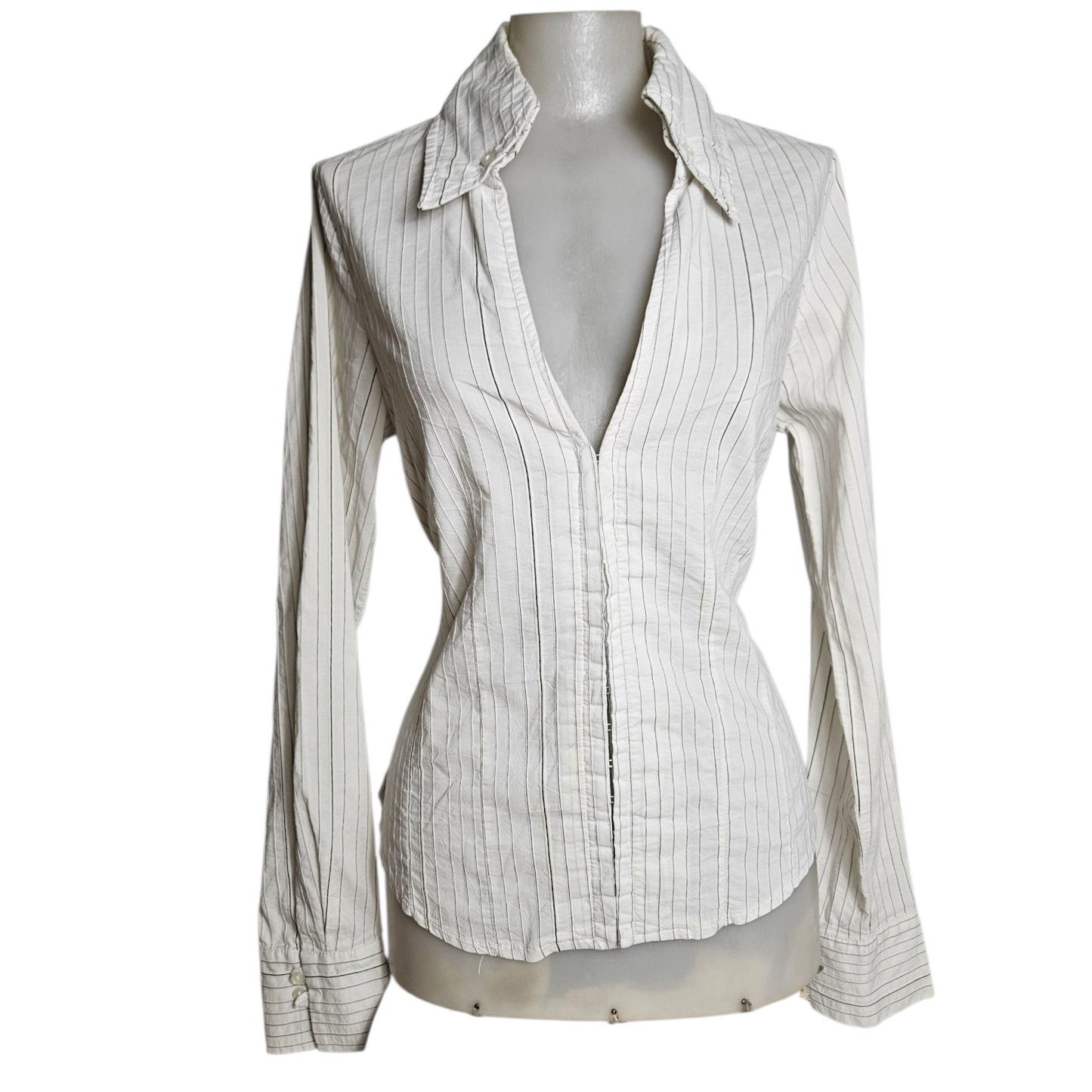 Chemise blanche fermeture agrafes