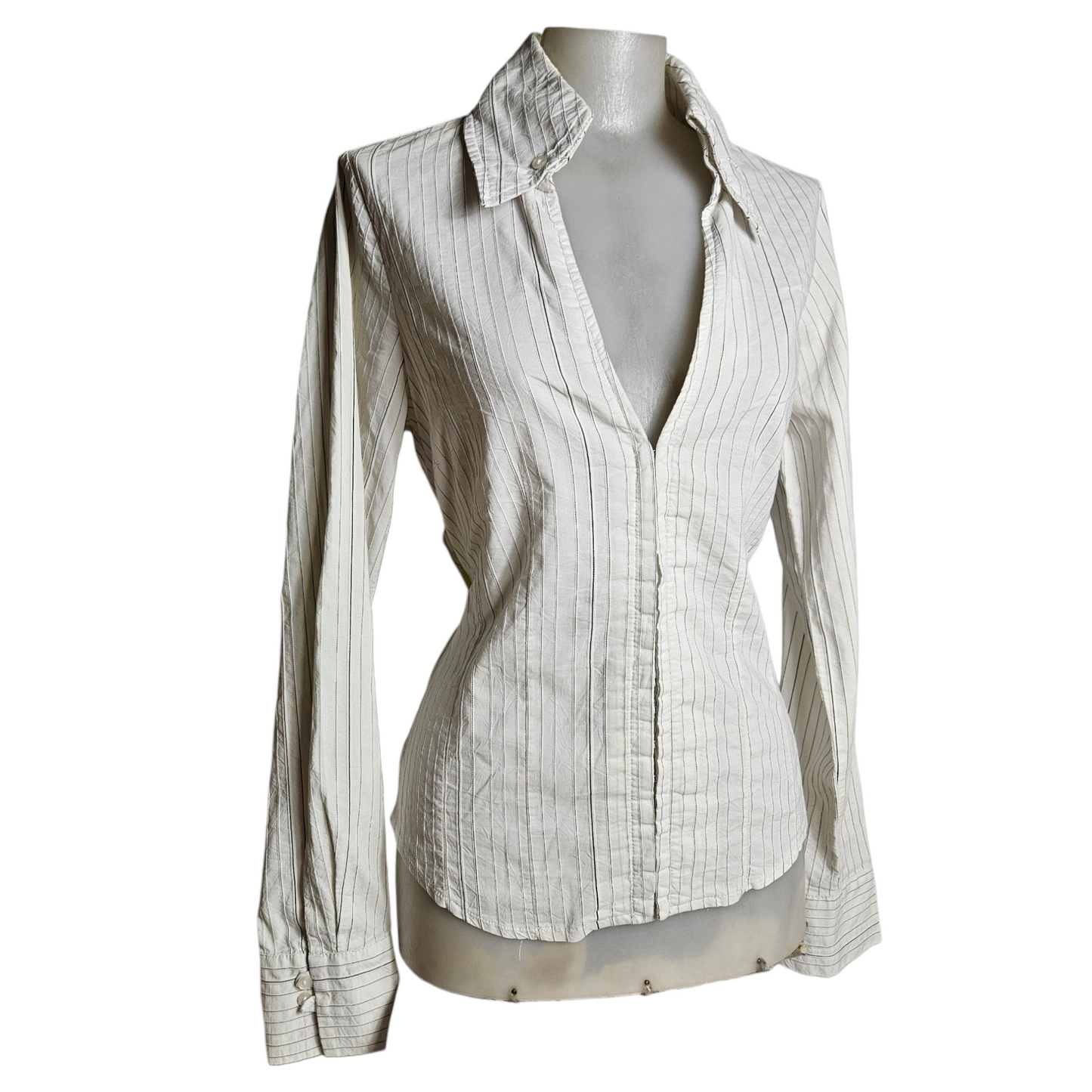 Chemise blanche fermeture agrafes