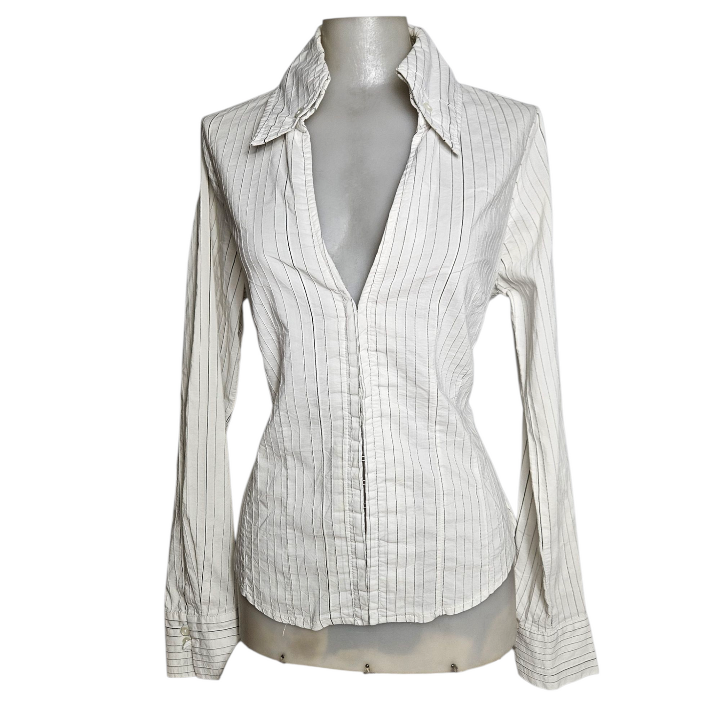 Chemise blanche fermeture agrafes
