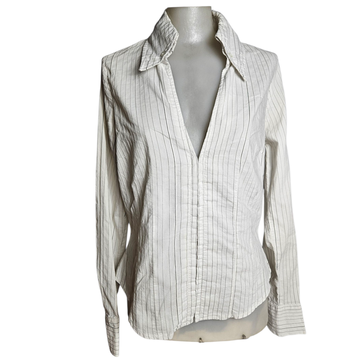 Chemise blanche fermeture agrafes