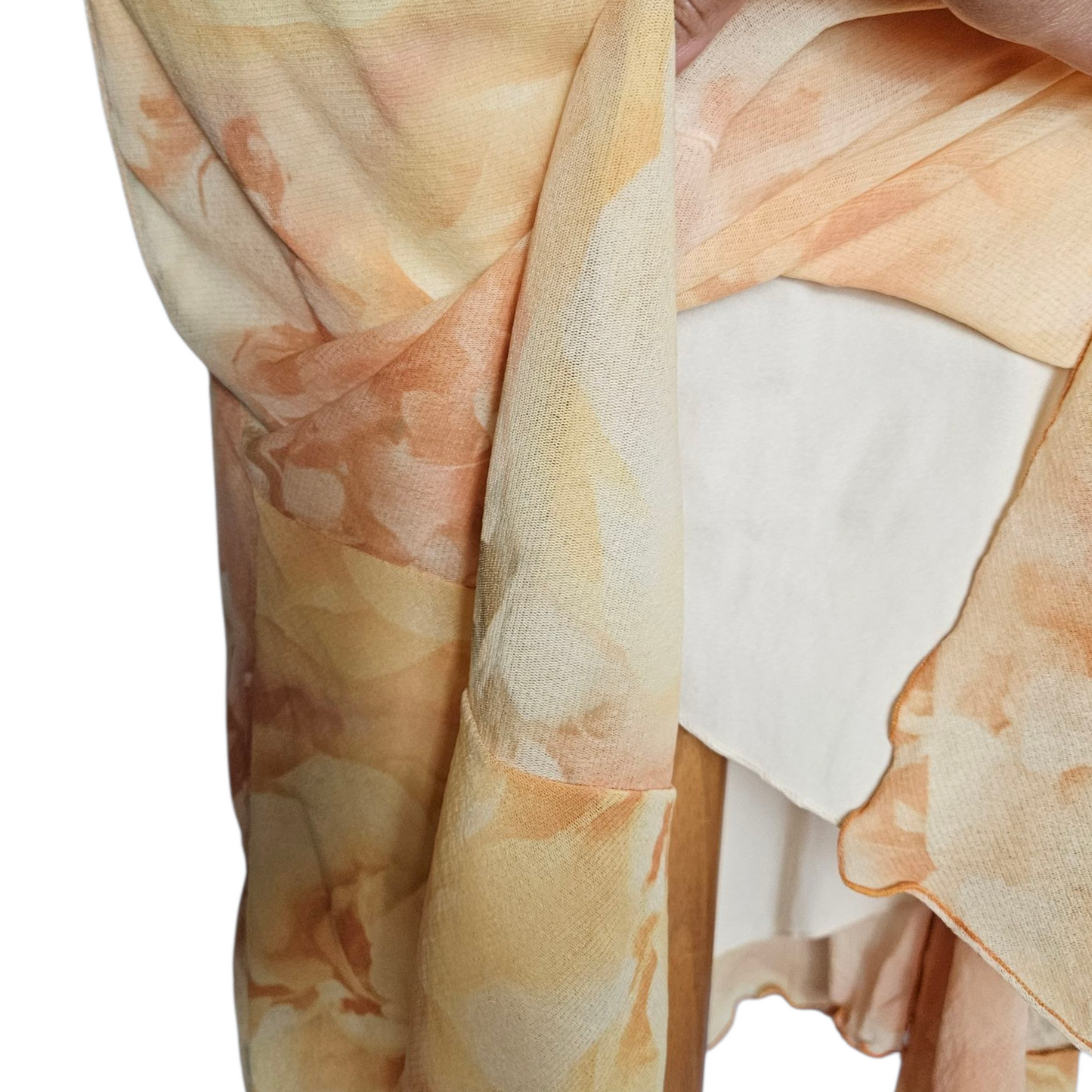 Robe asymétrique en voile dos nu