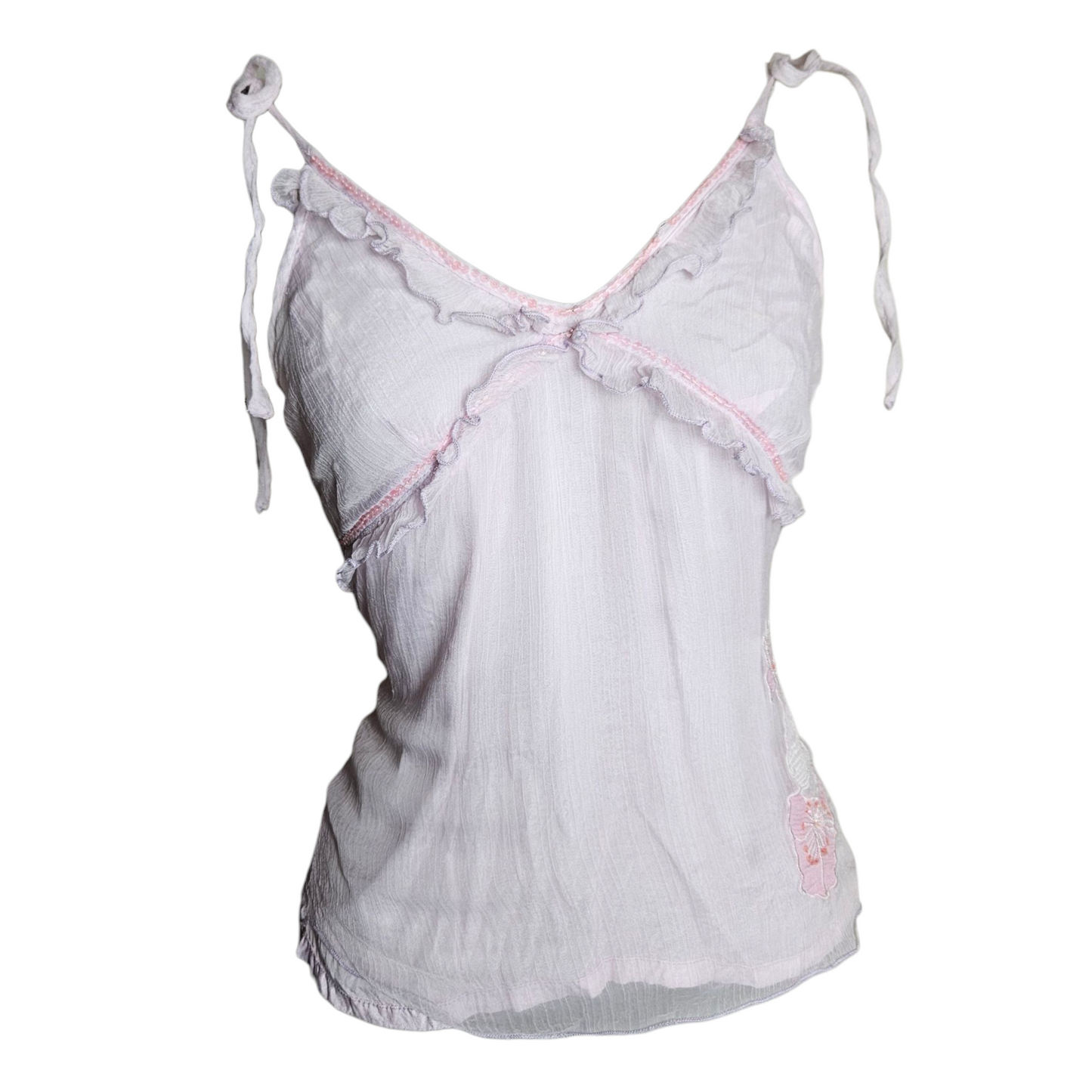 Haut rose clair en soie