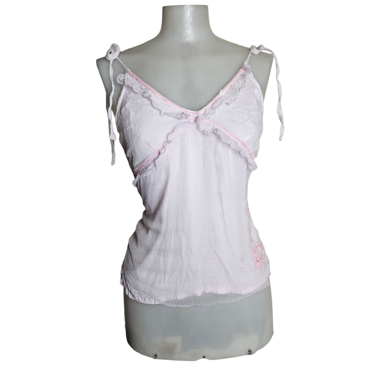 Haut rose clair en soie