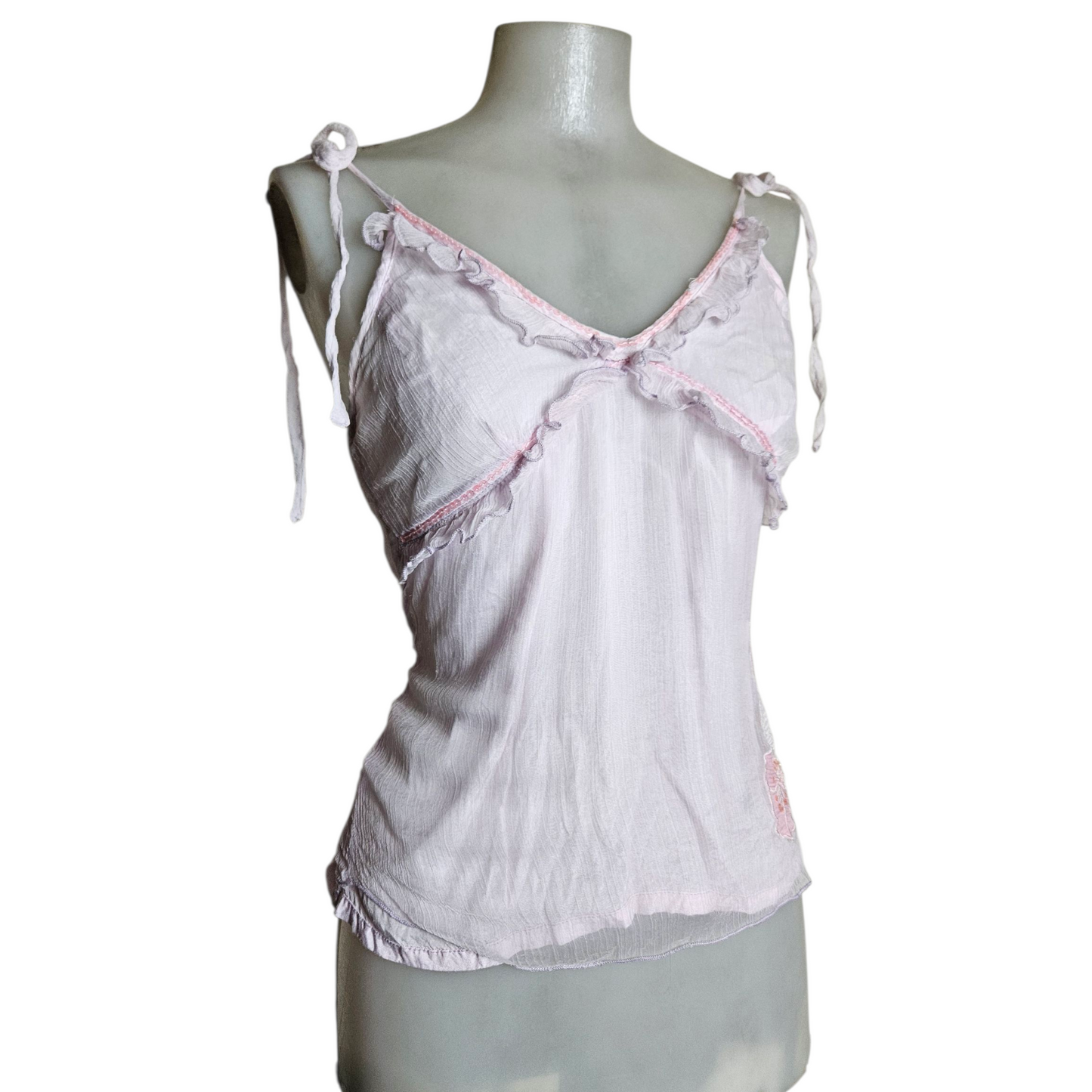 Haut rose clair en soie