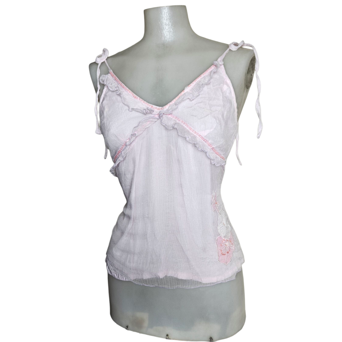 Haut rose clair en soie