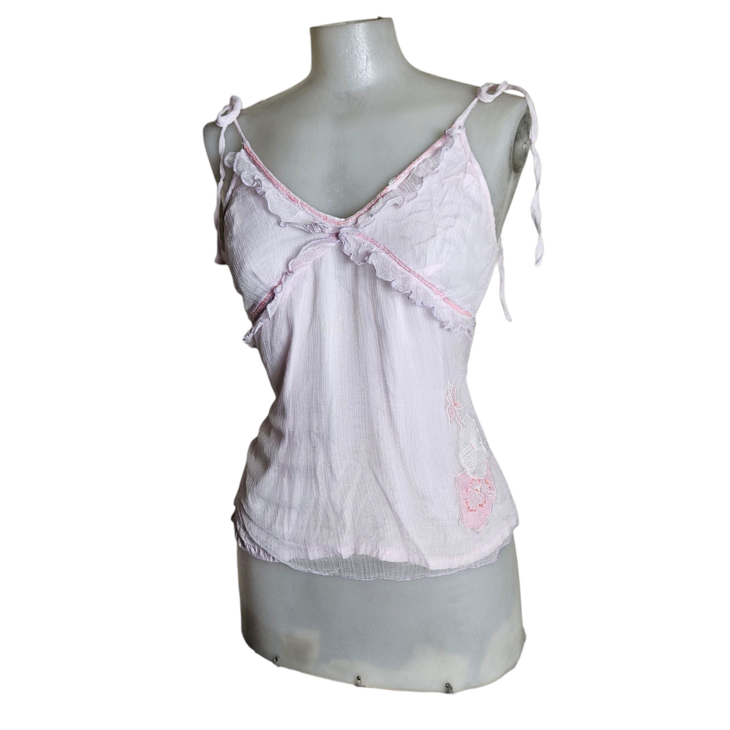 Haut rose clair en soie