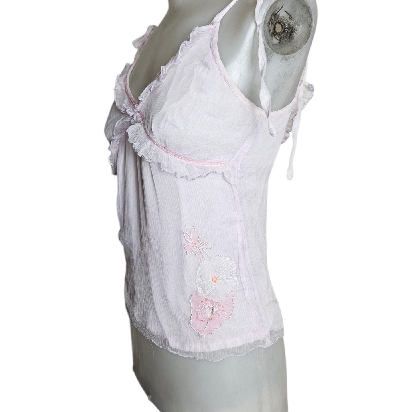 Haut rose clair en soie