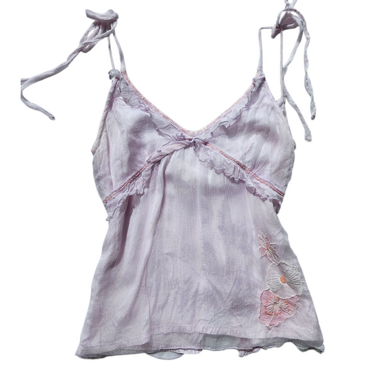 Haut rose clair en soie