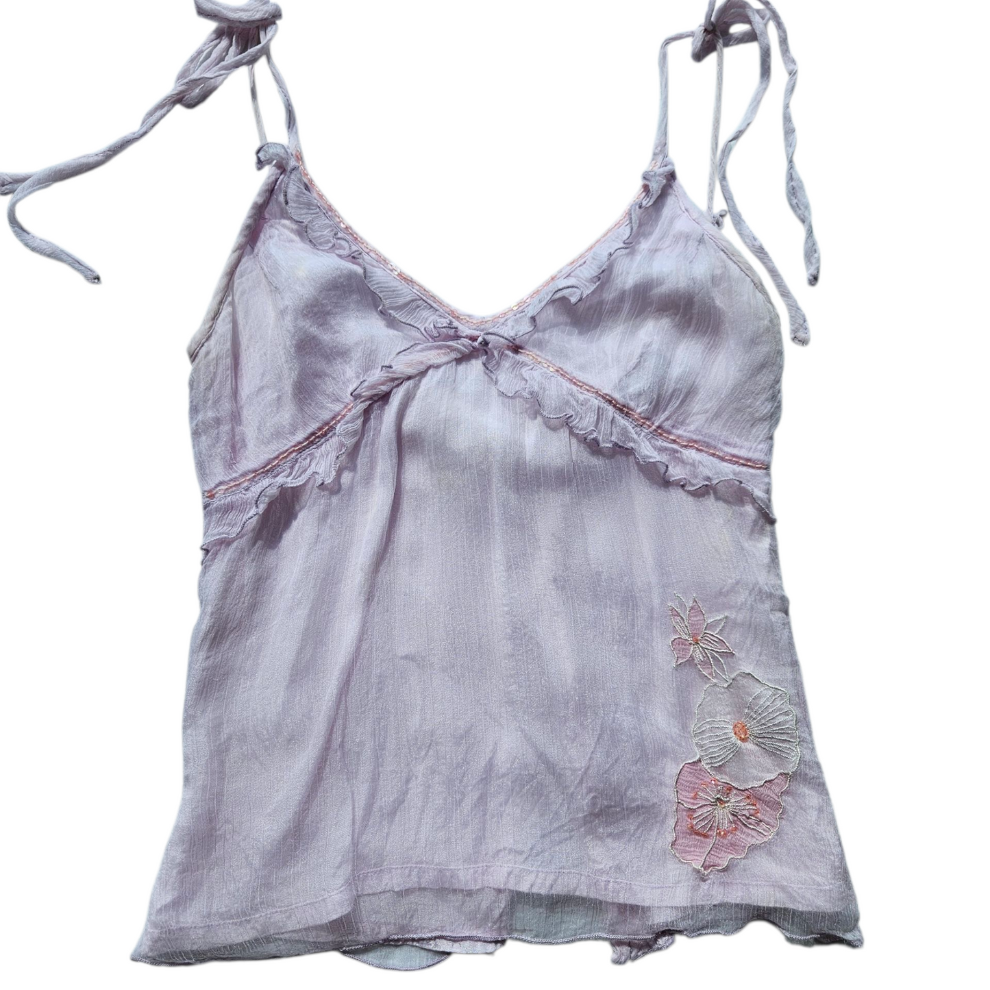 Haut rose clair en soie