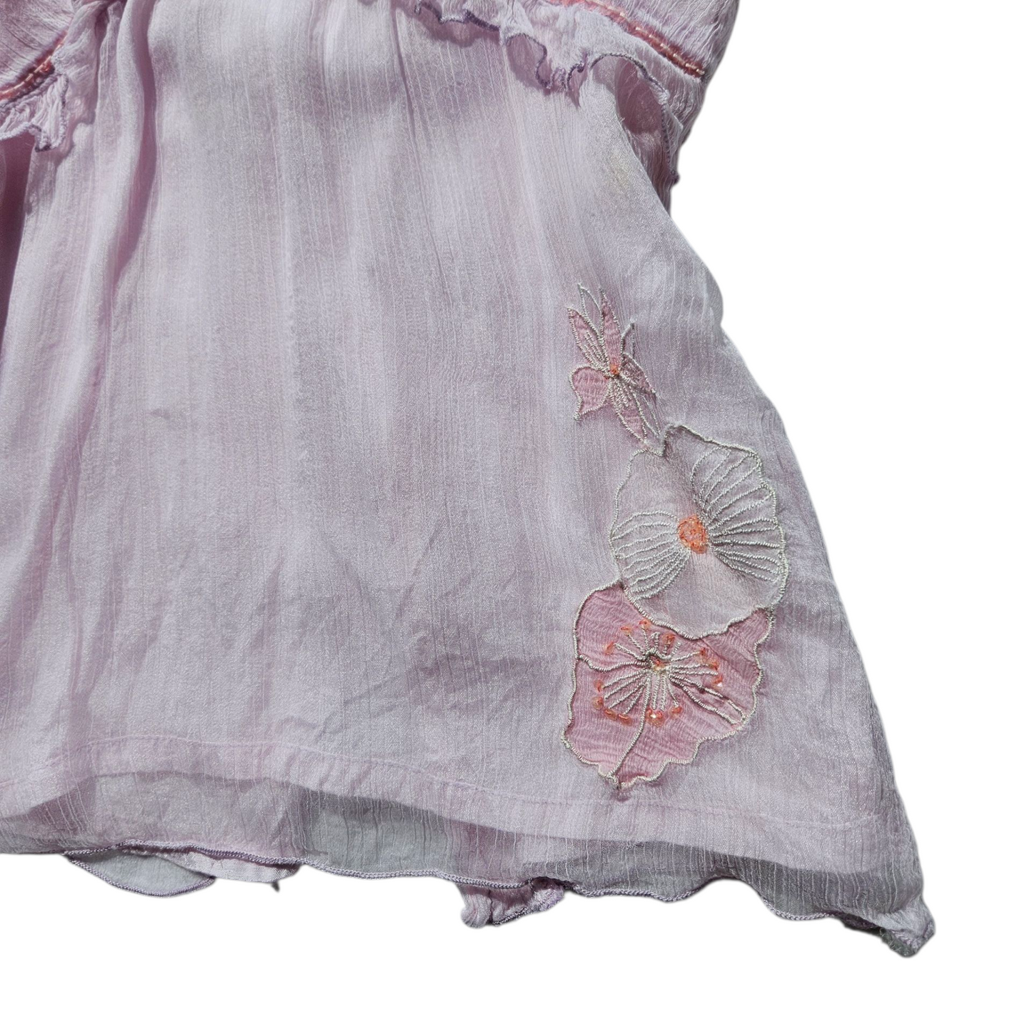 Haut rose clair en soie