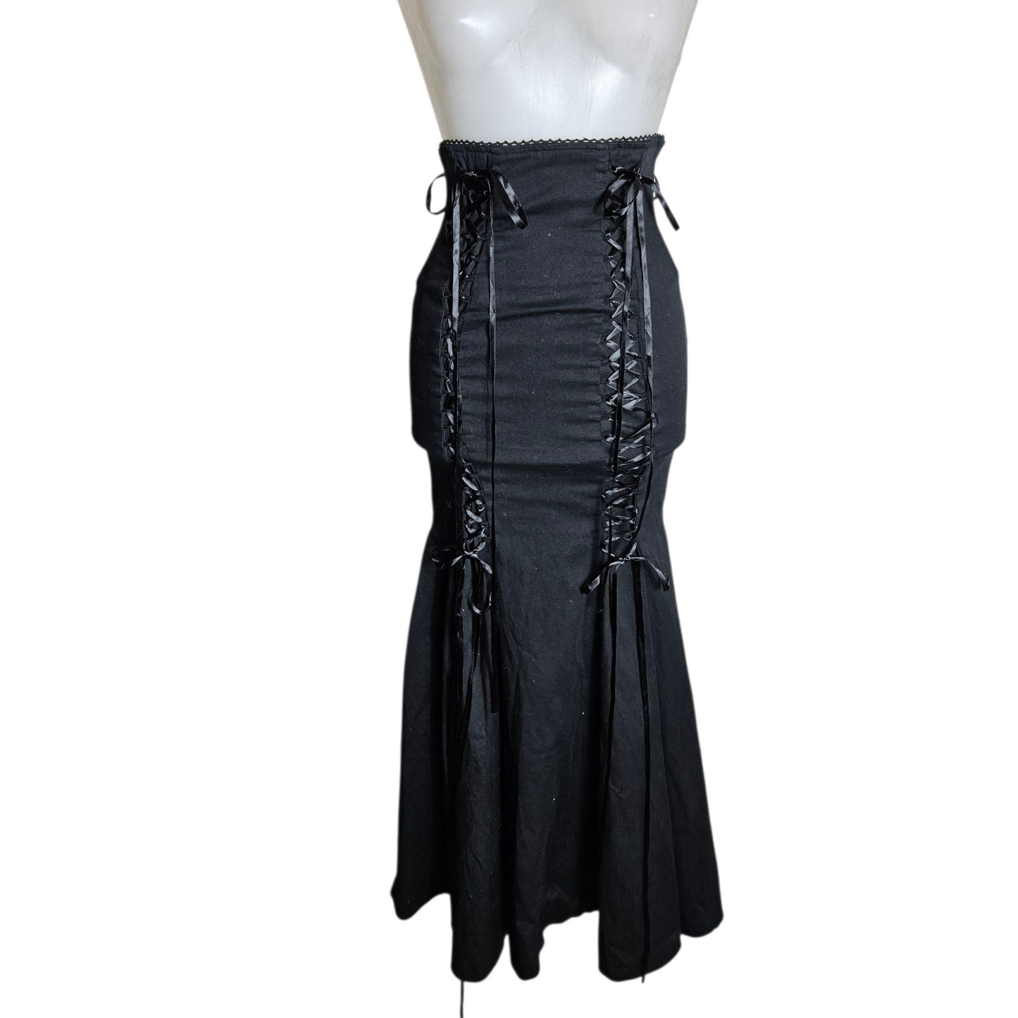 Asymmetrical Bodyline Lace-Up Skirt