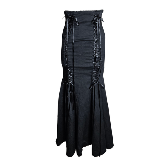 Asymmetrical Bodyline Lace-Up Skirt
