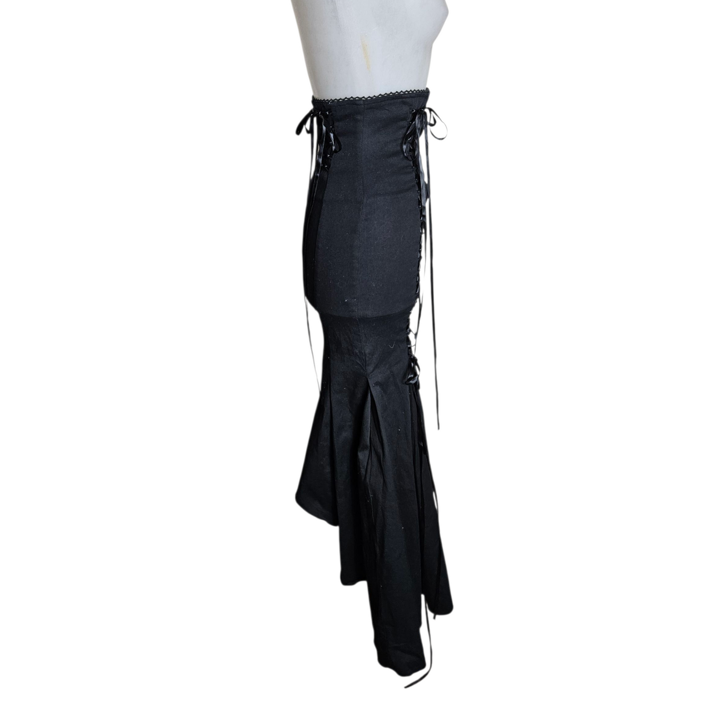 Asymmetrical Bodyline Lace-Up Skirt