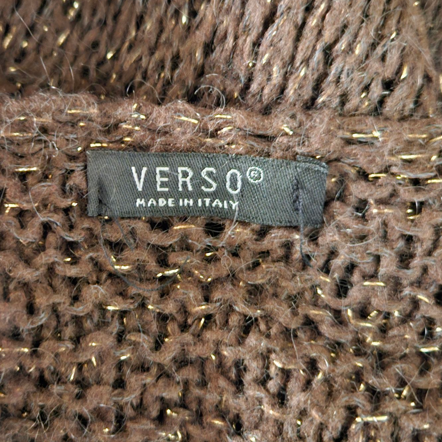 Brown crochet dress with low cut