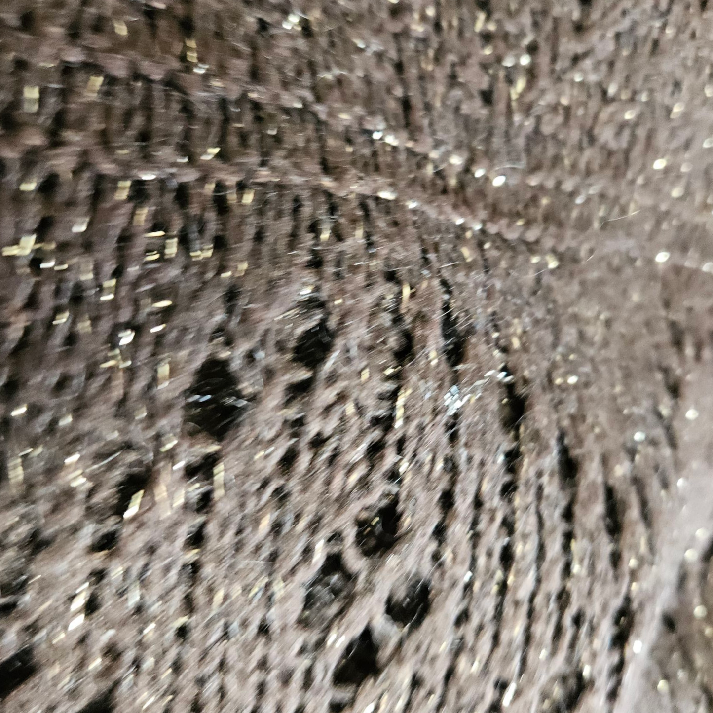 Brown crochet dress with low cut