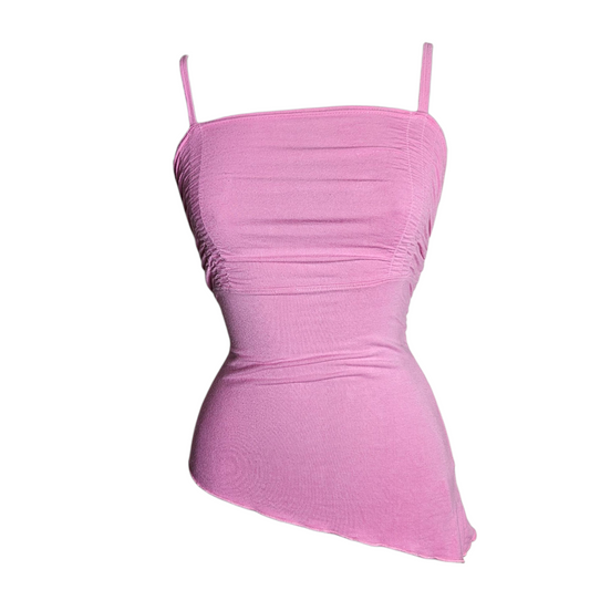 Pink asymmetrical top