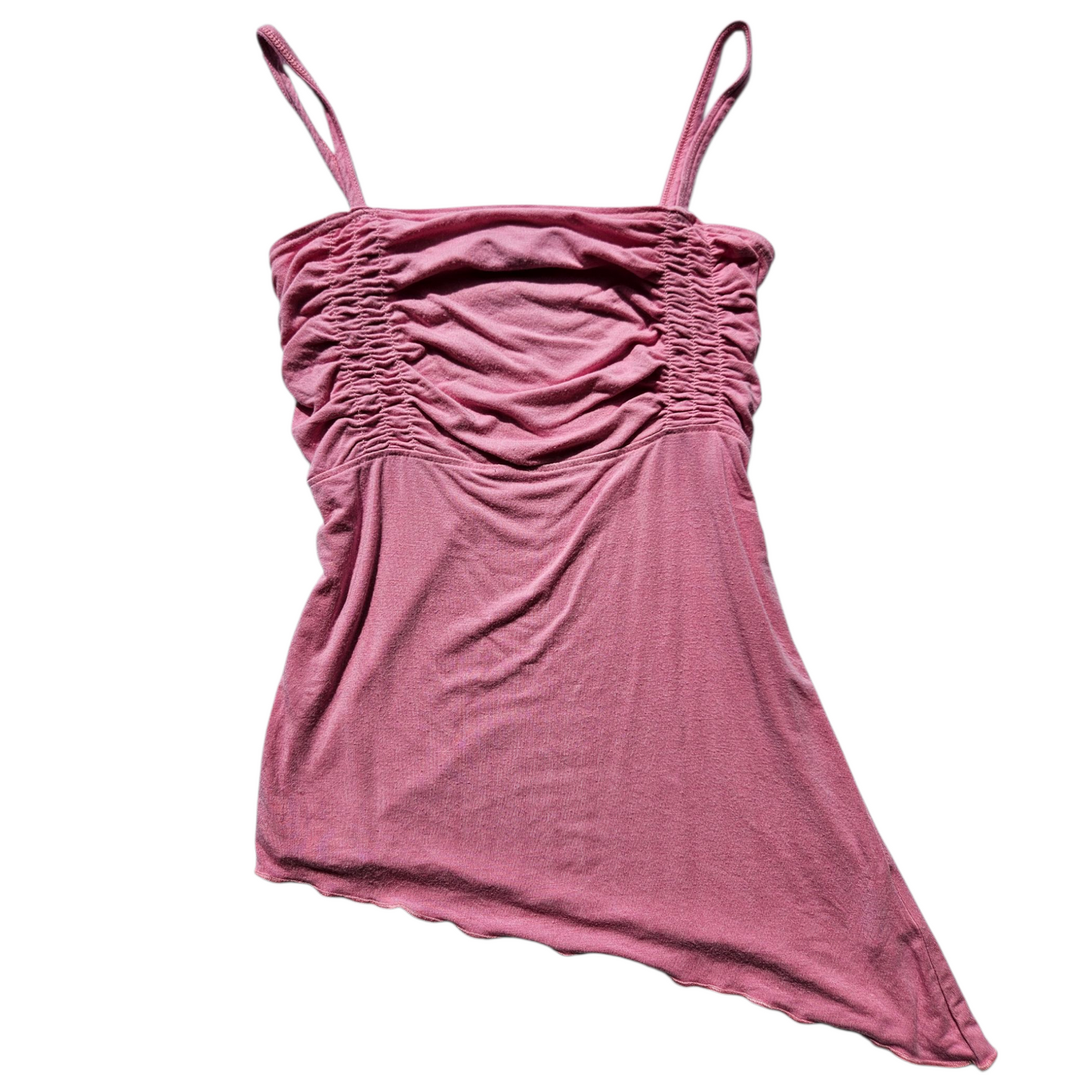 Pink asymmetrical top