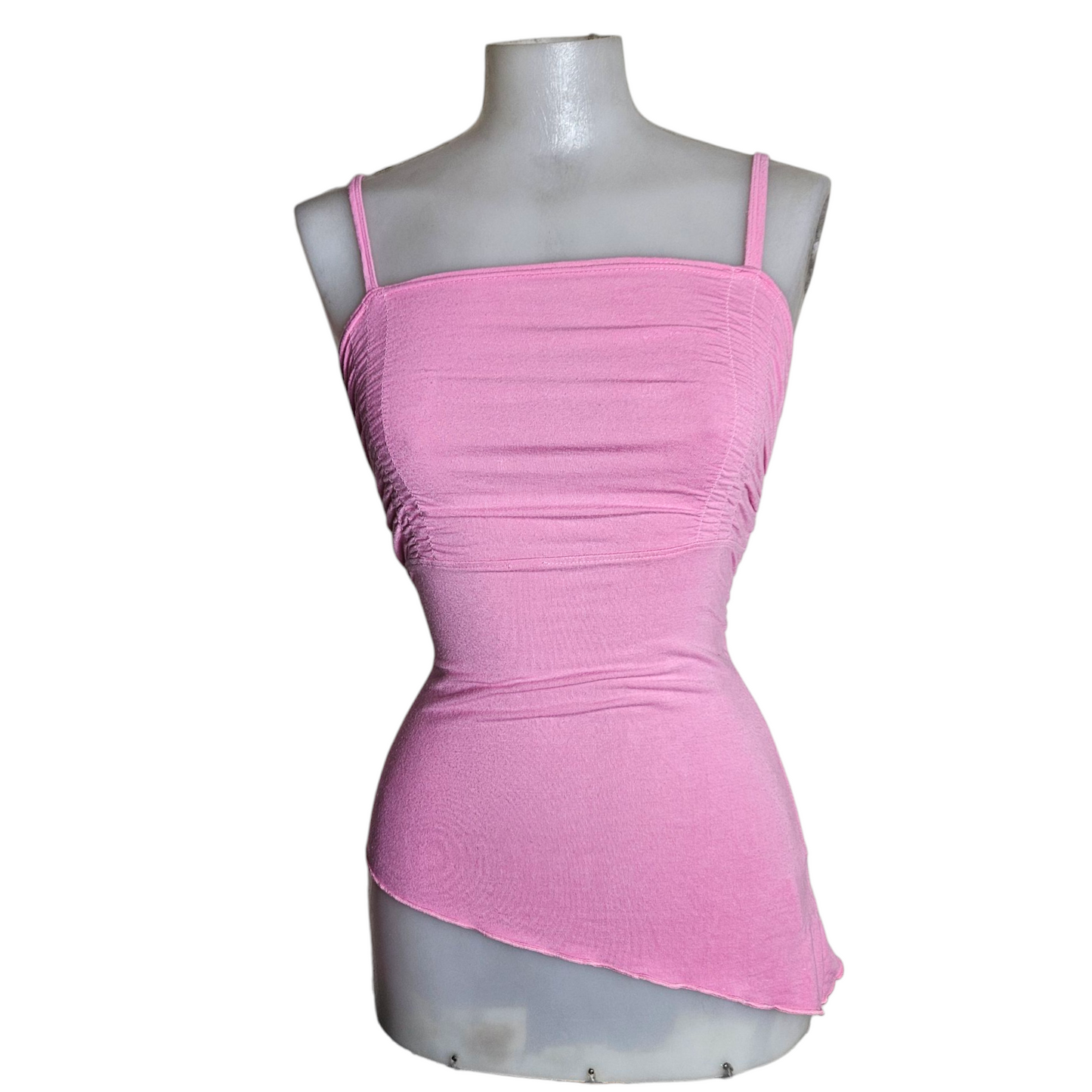 Pink asymmetrical top