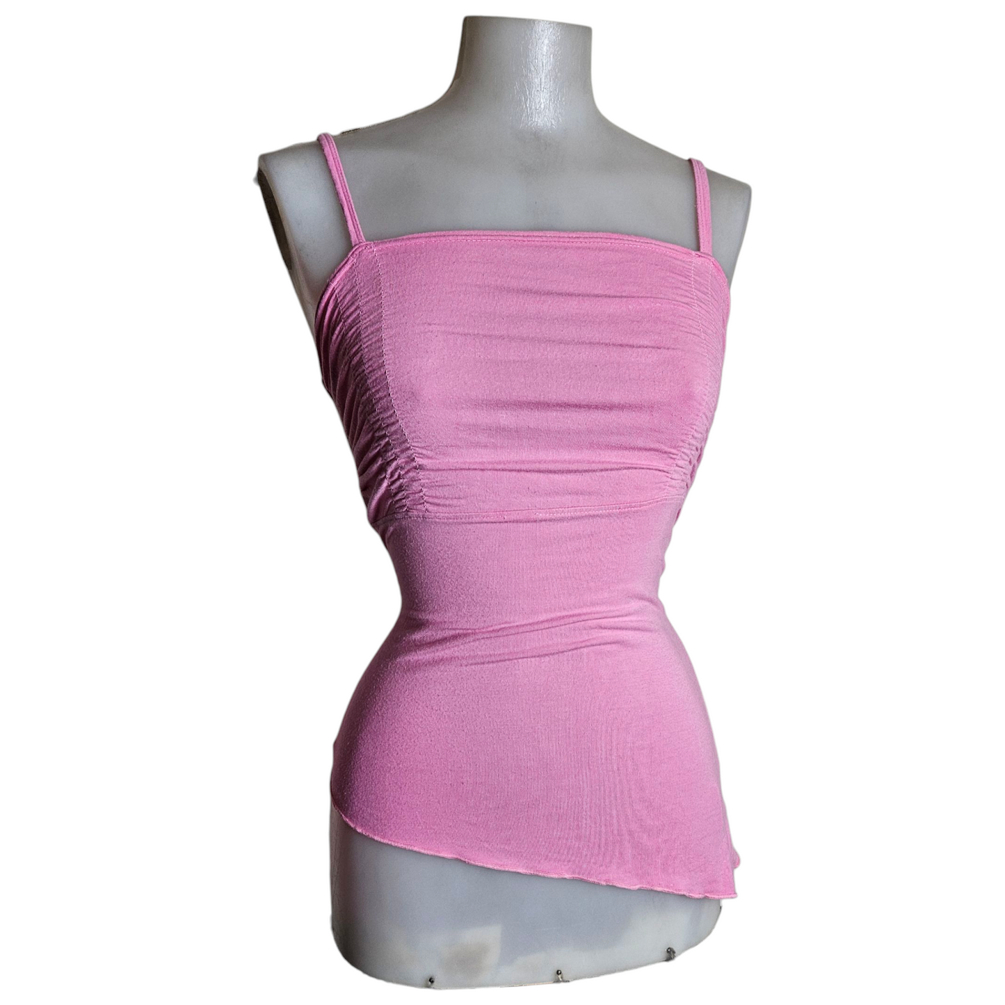 Pink asymmetrical top