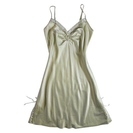 Robe satinée sauge