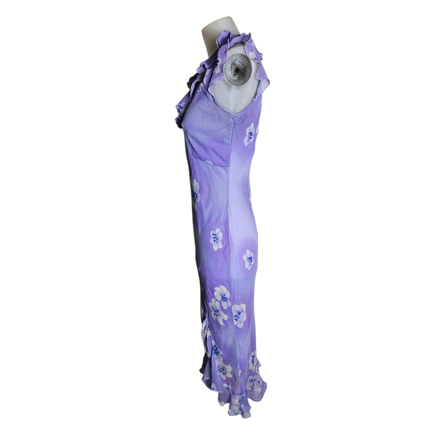 Lilac floral ruffle dress