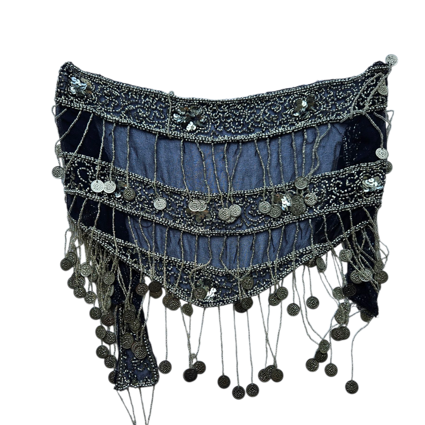 Veil and sequin belt