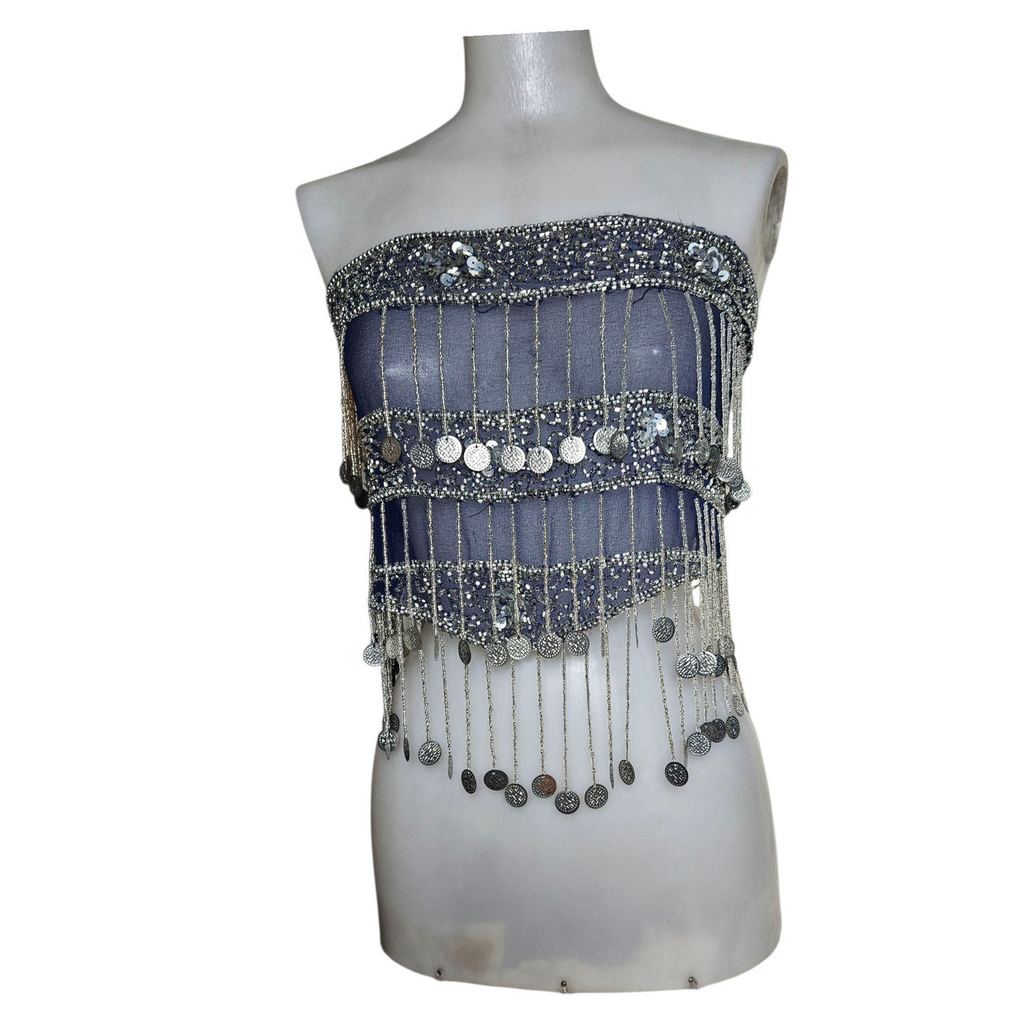 Veil and sequin belt