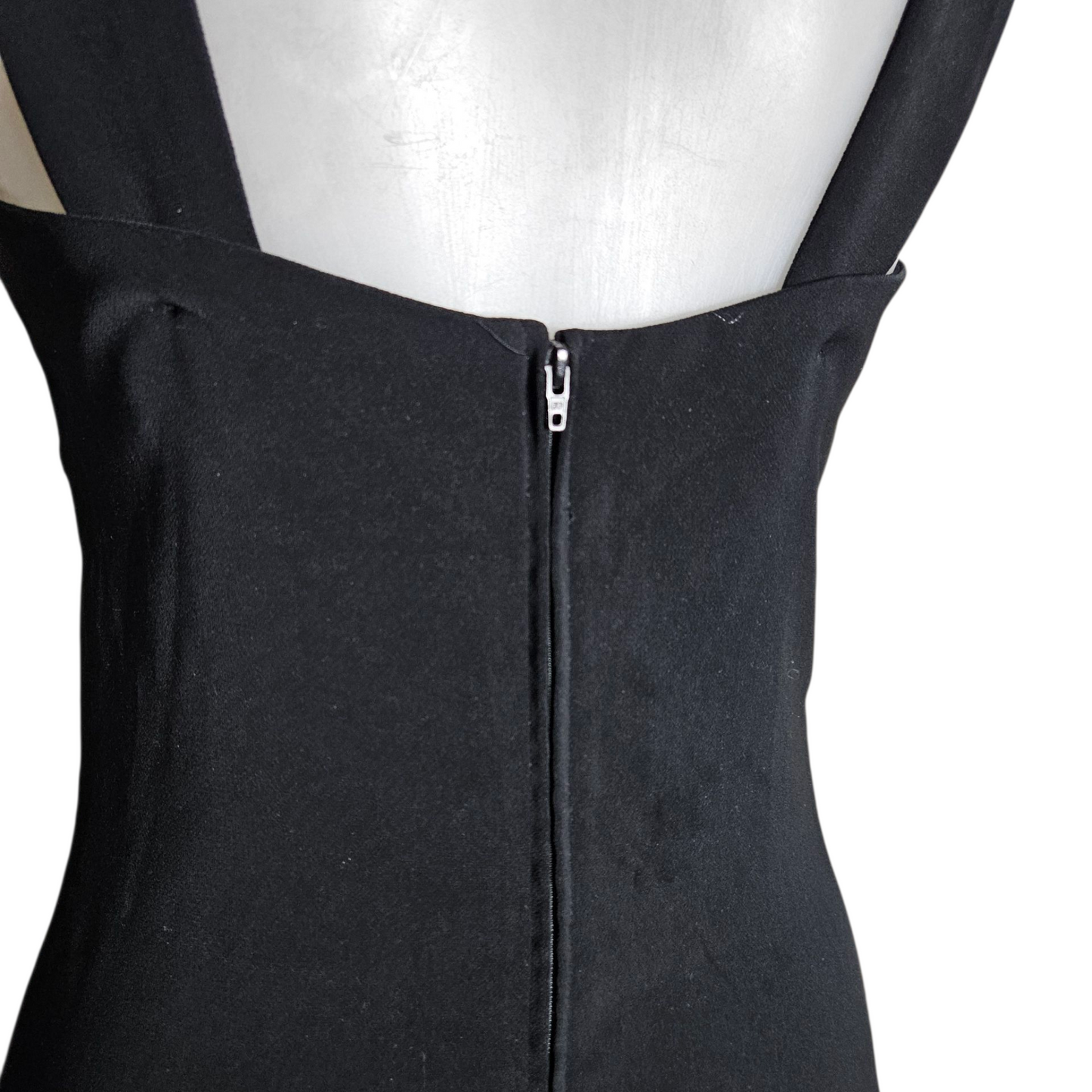 Black maxi dress with V-neck