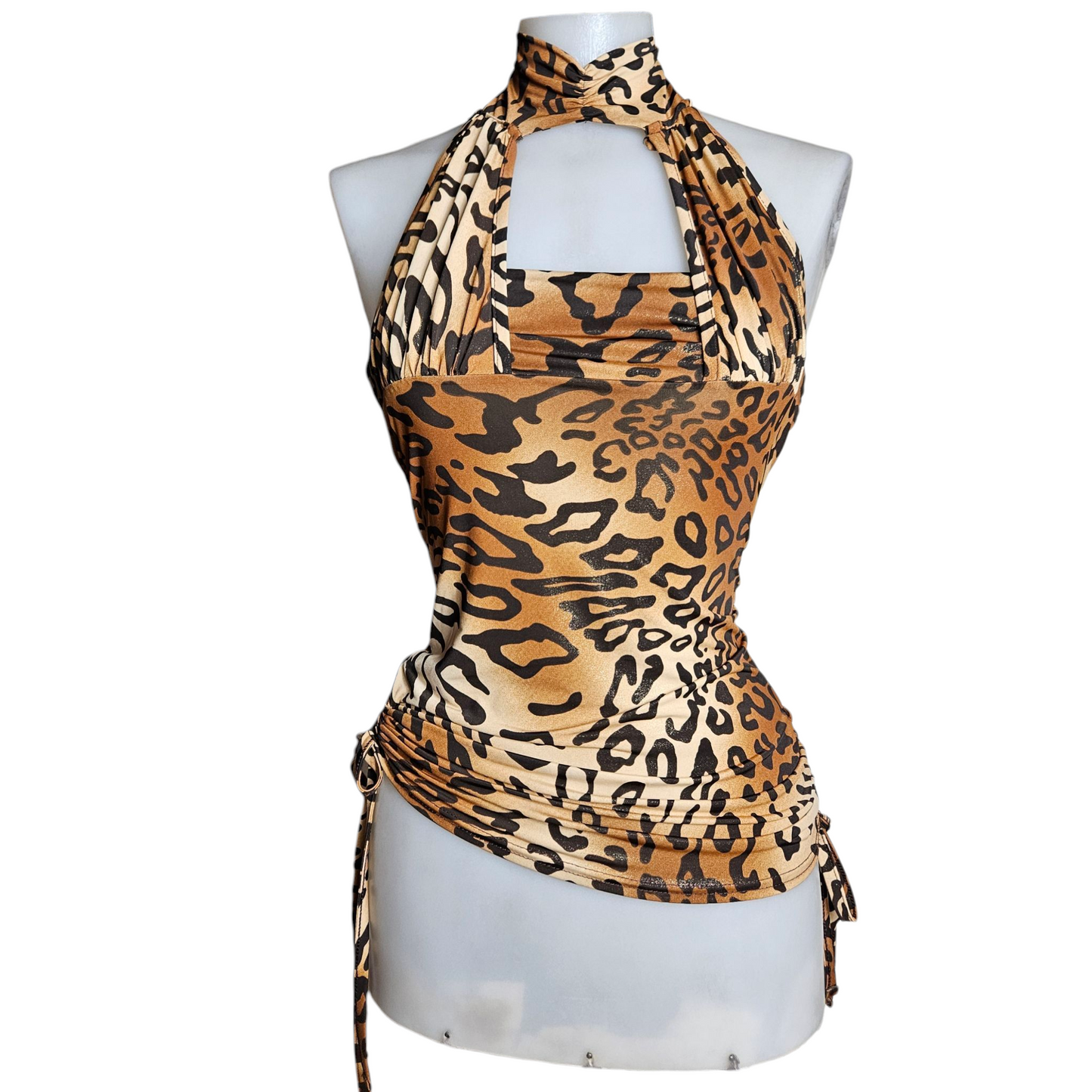 Leopard backless top