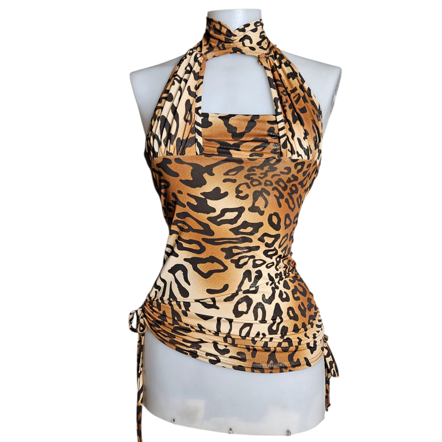 Leopard backless top