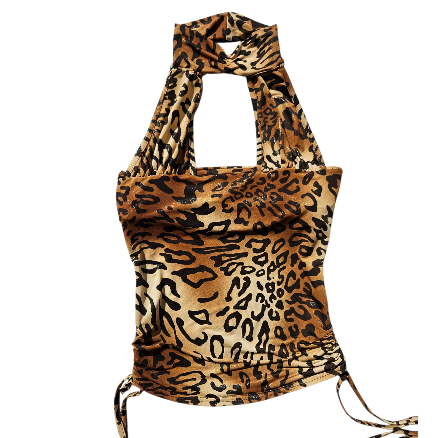 Leopard backless top