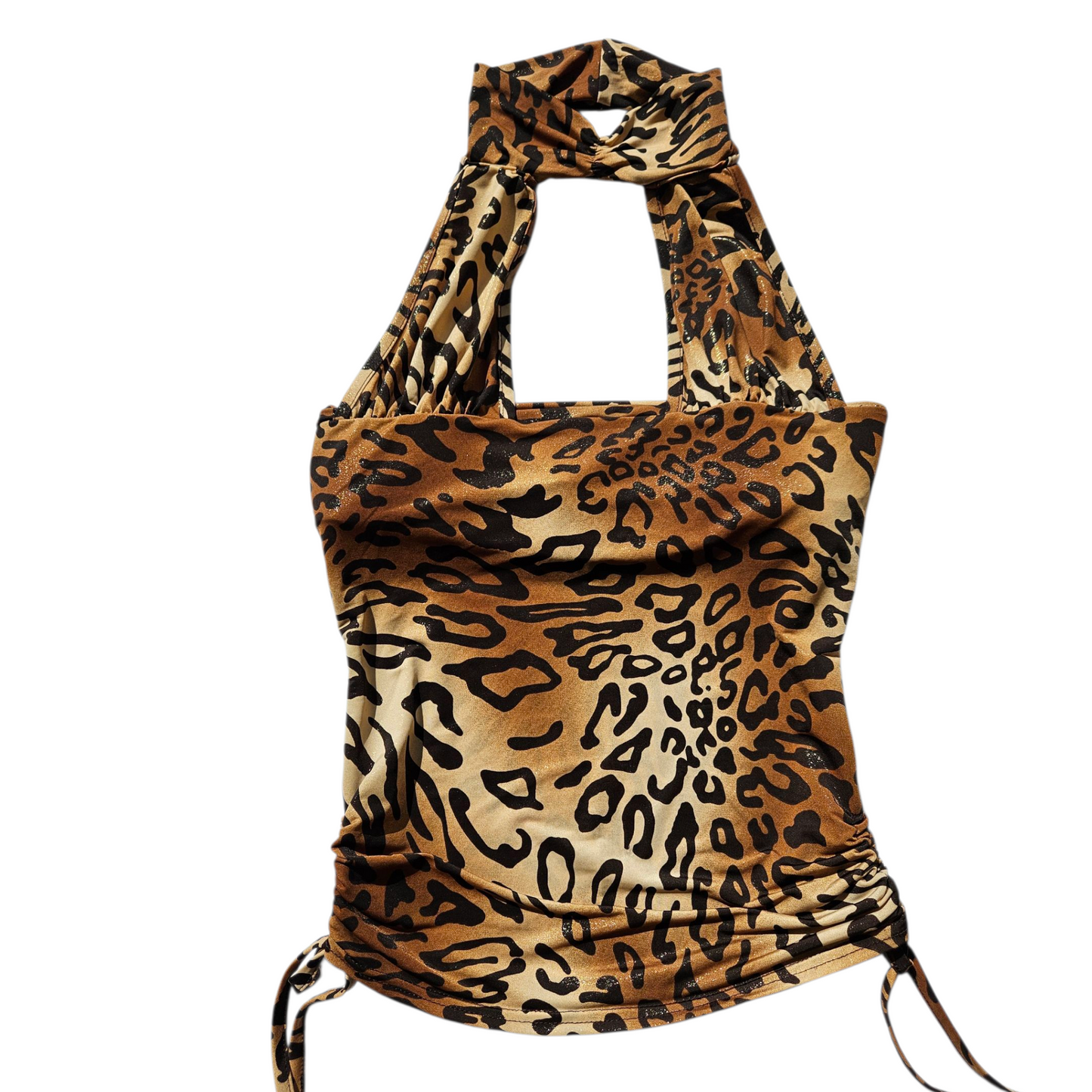 Leopard backless top