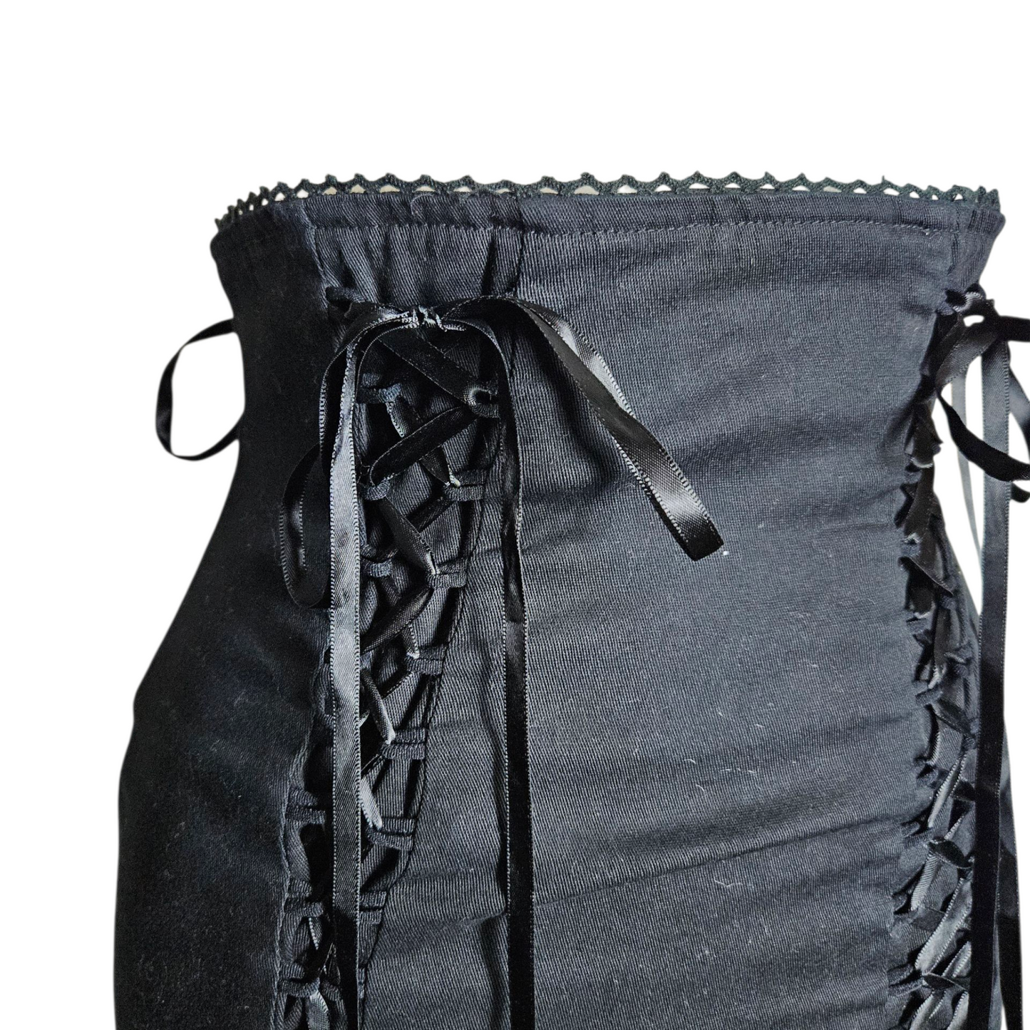 Asymmetrical Bodyline Lace-Up Skirt