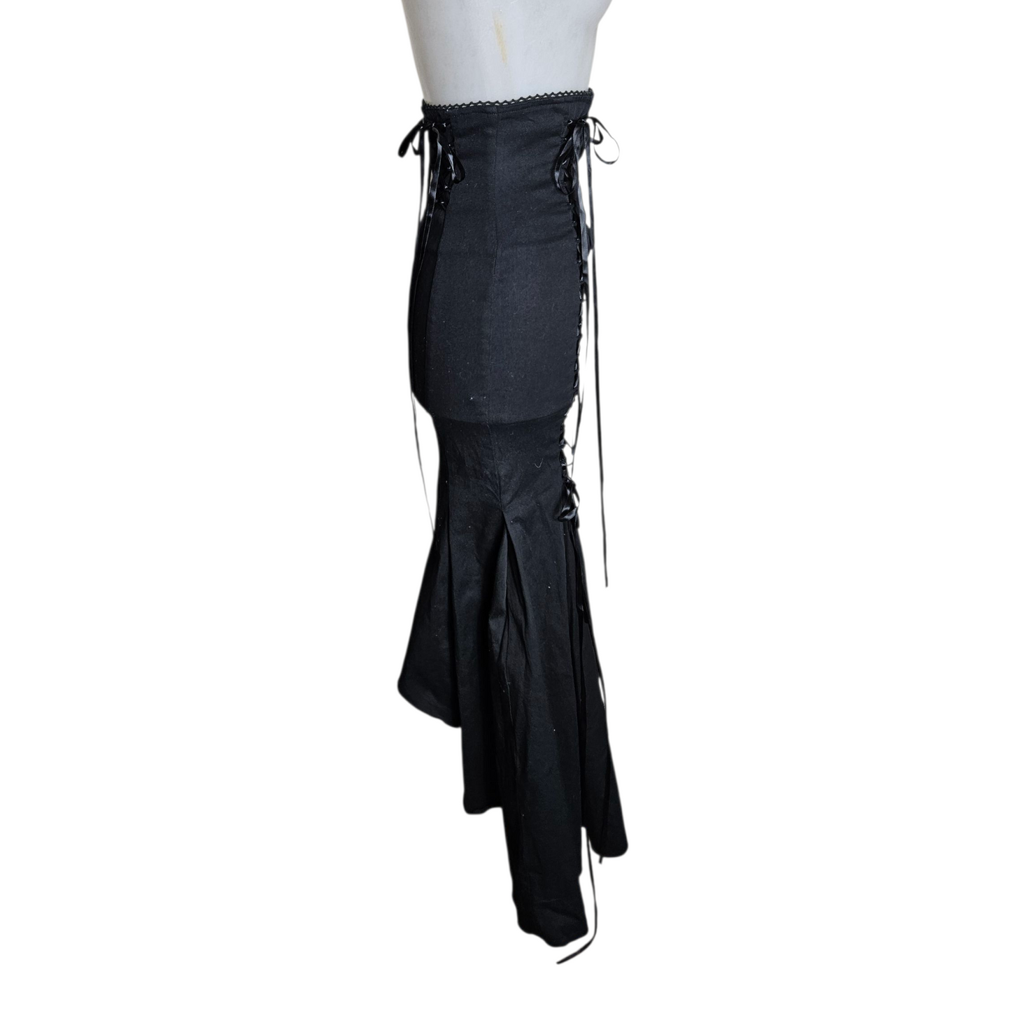 Asymmetrical Bodyline Lace-Up Skirt