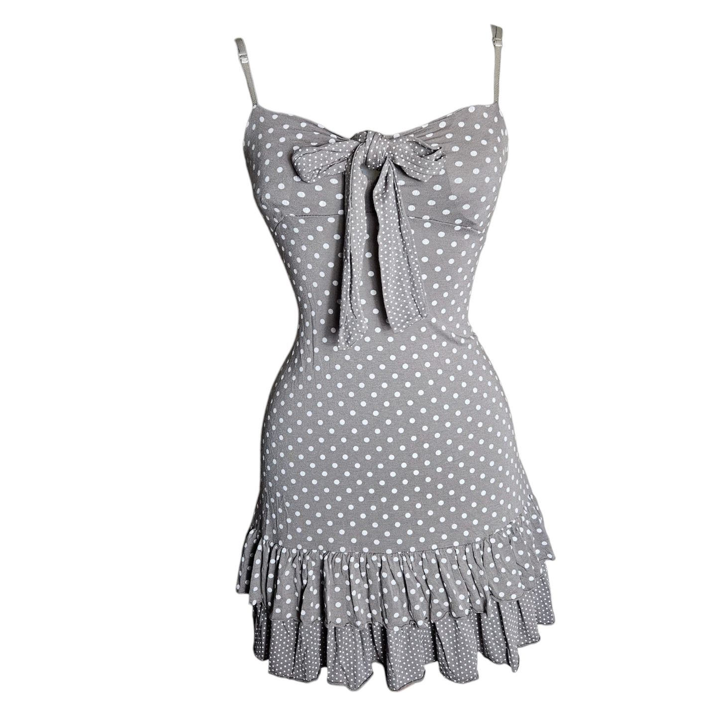 Ruffled polka dot dress