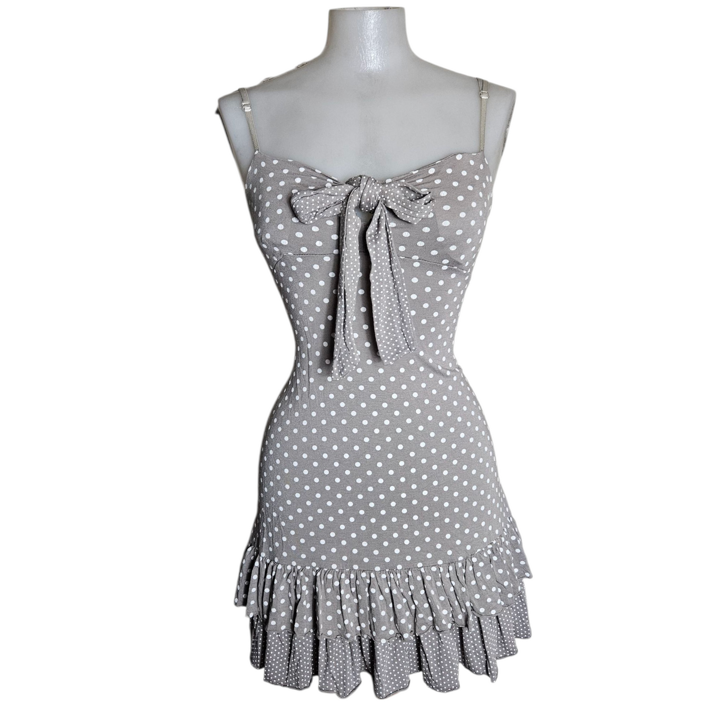 Ruffled polka dot dress