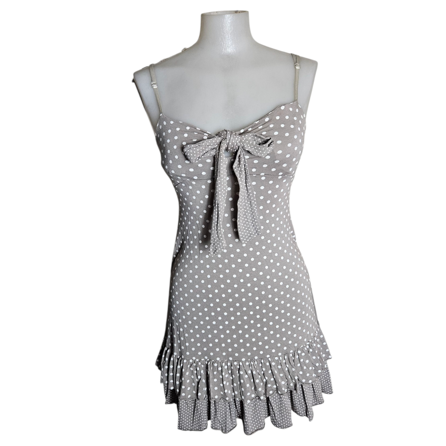 Ruffled polka dot dress