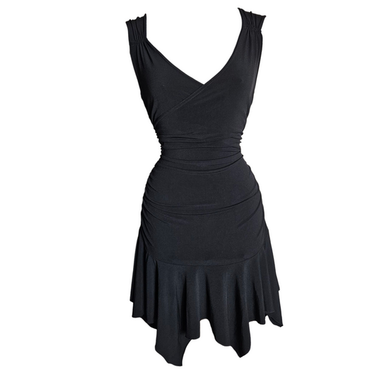 Asymmetrical ruffled dress