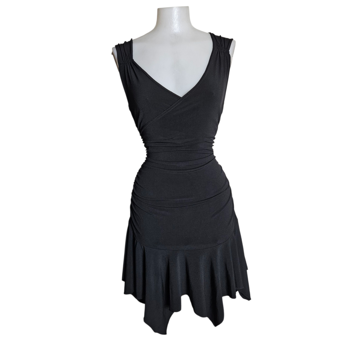 Asymmetrical ruffled dress