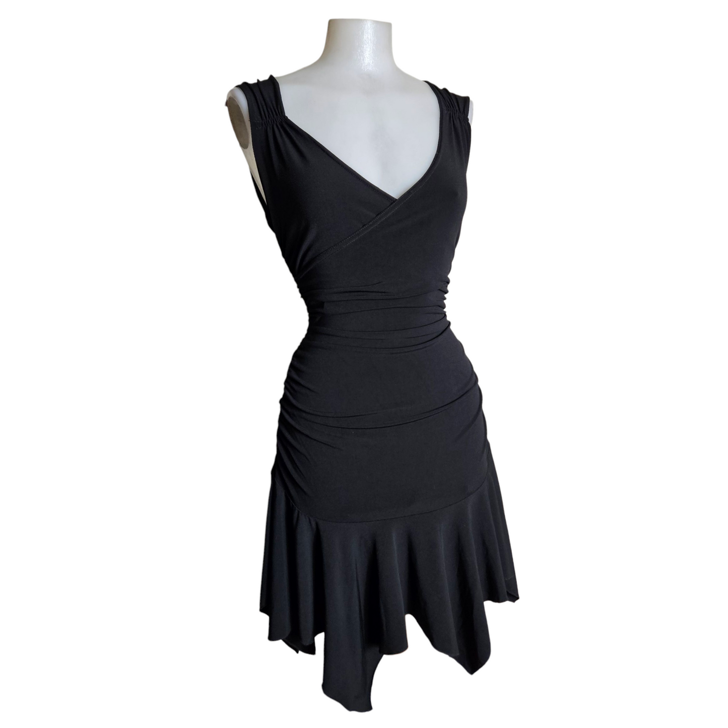 Asymmetrical ruffled dress