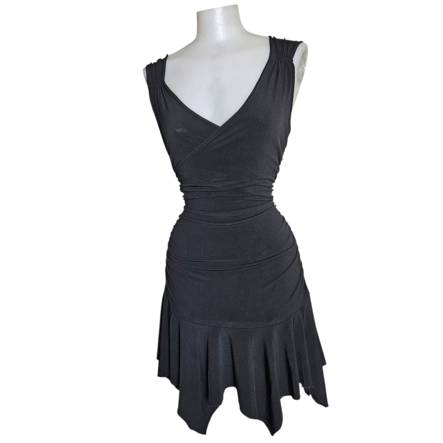 Asymmetrical ruffled dress