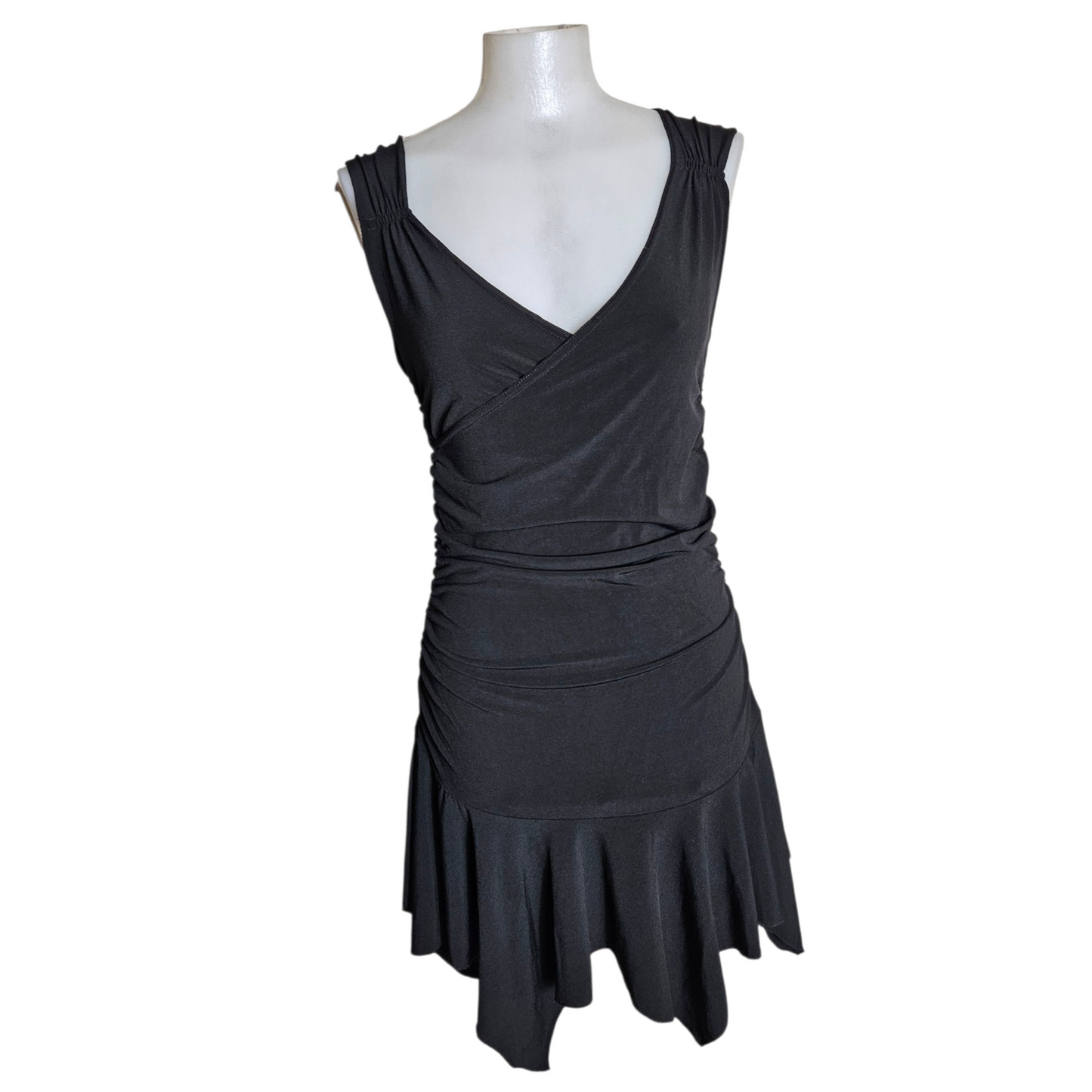 Asymmetrical ruffled dress