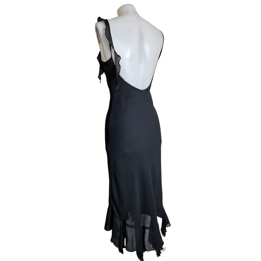 Ruffled backless dress