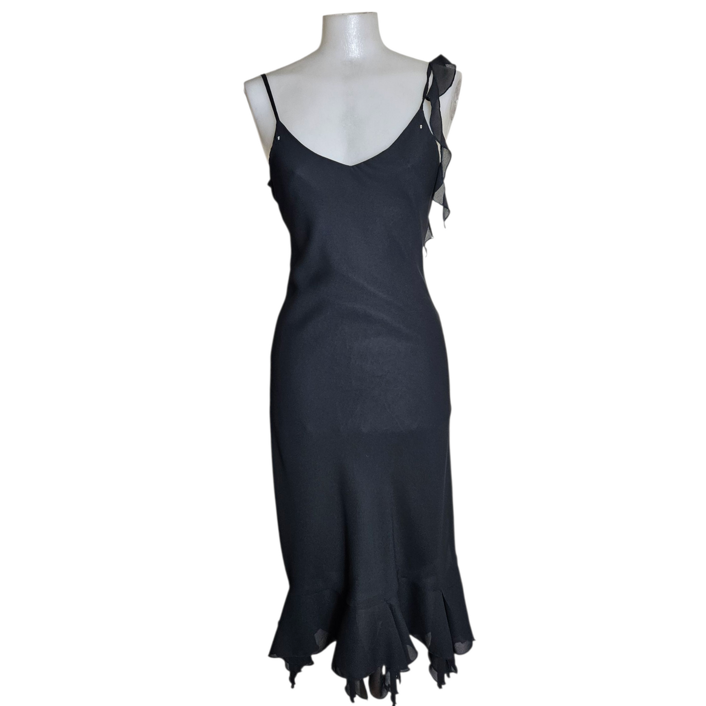 Ruffled backless dress