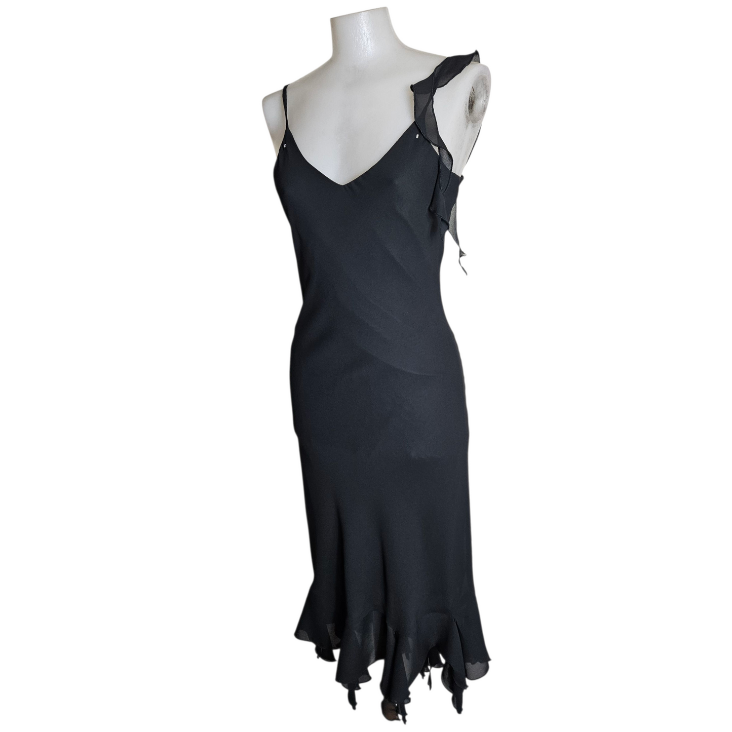 Ruffled backless dress
