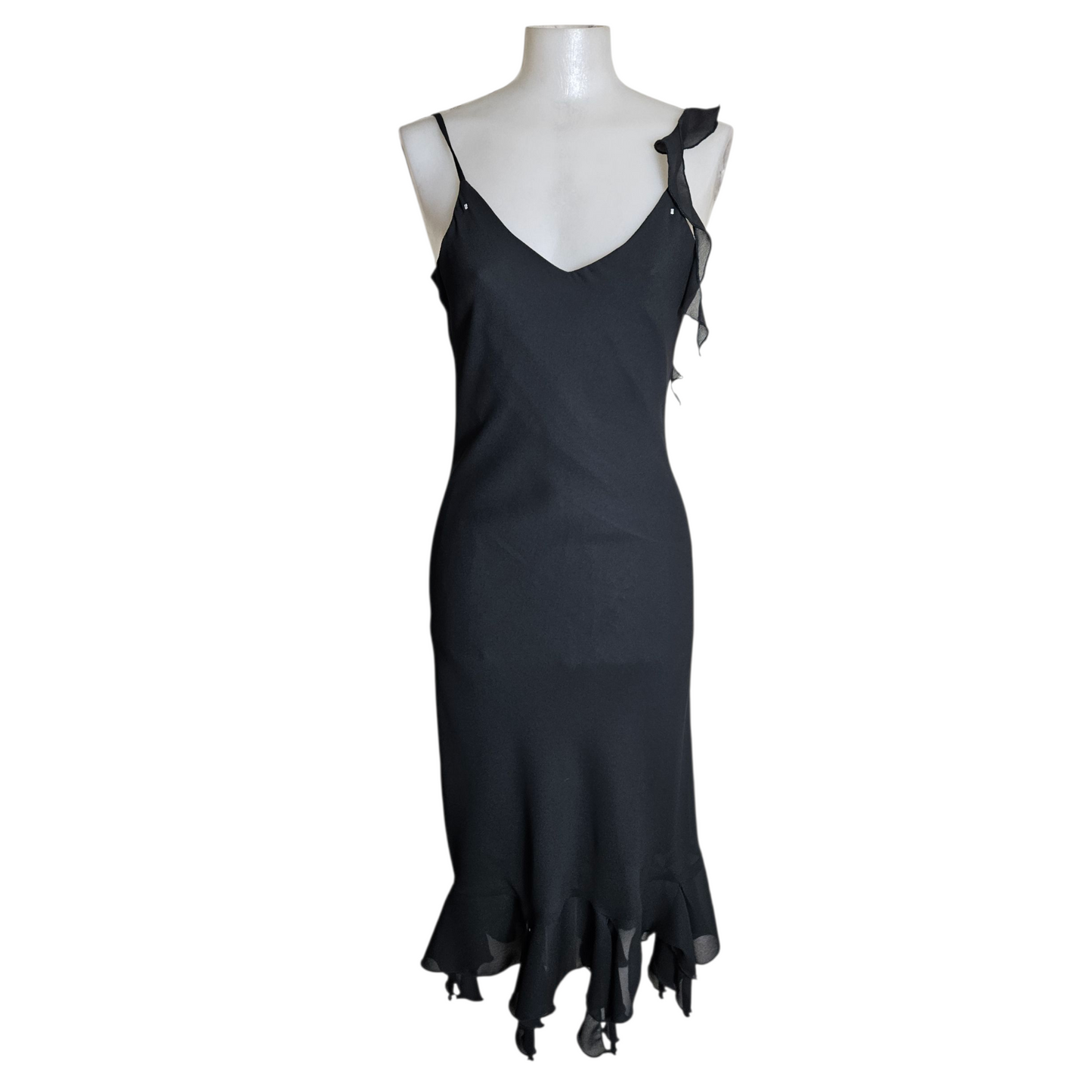 Ruffled backless dress