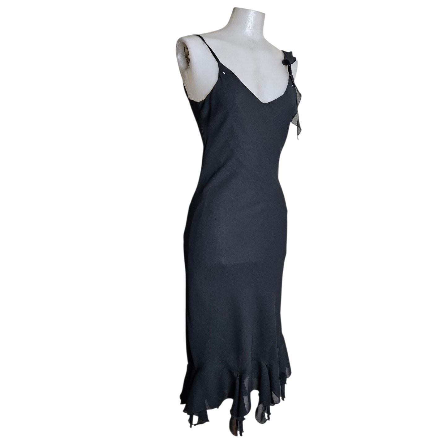 Ruffled backless dress