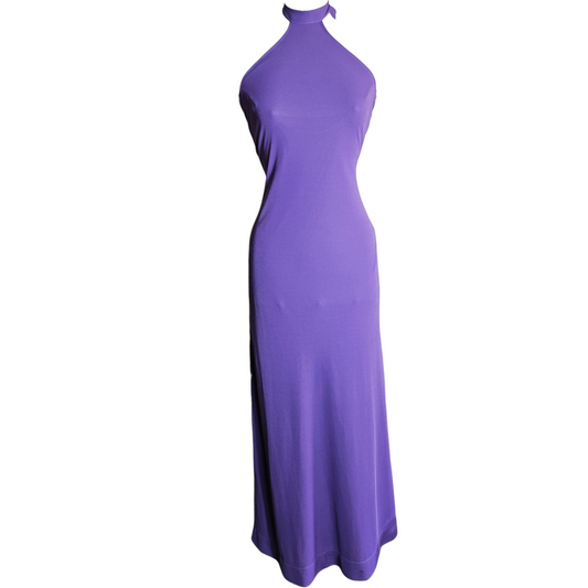 Purple backless maxi dress