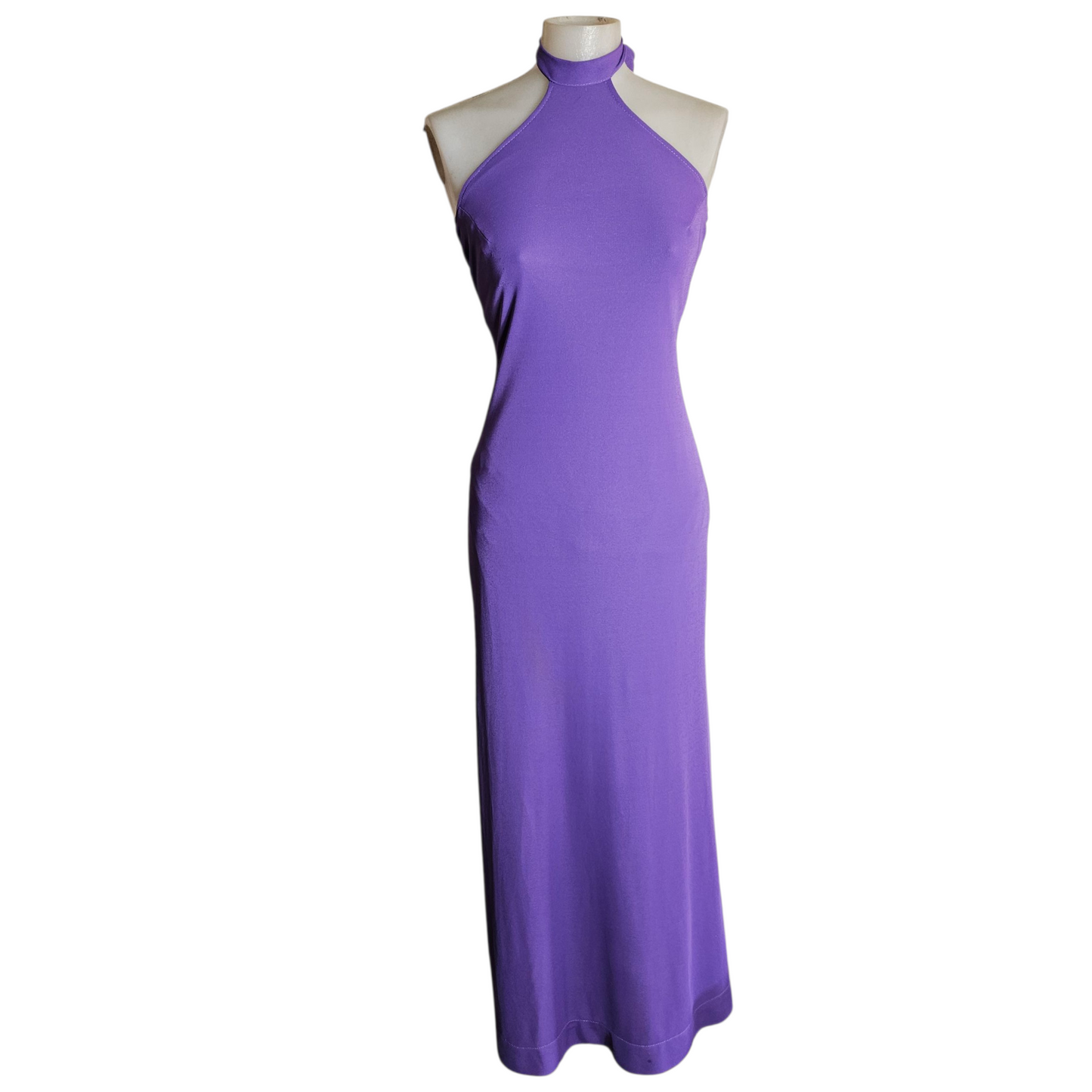 Purple backless maxi dress